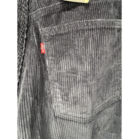 Levi's Low Pro‎ Corduroy Pants Mens 31x30 Black Straight Leg Mid Rise Jeans - Picture 8 of 8